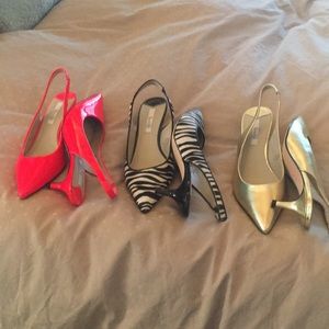 Boden kitten heel sling back shoes.